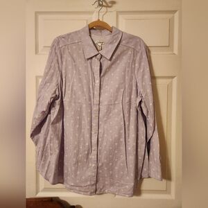 Croft and Barrow Lavender, daisy Shirt, sz 1X